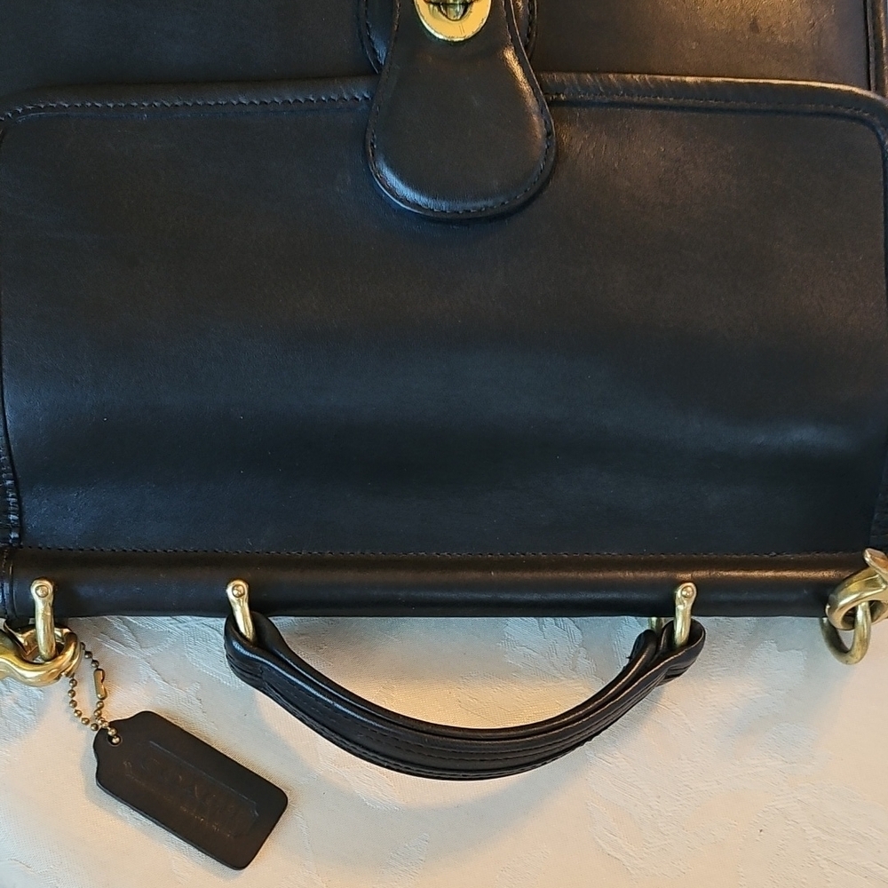 Coach Vintage Willis Black Leather Bag - Picture 2 of 14